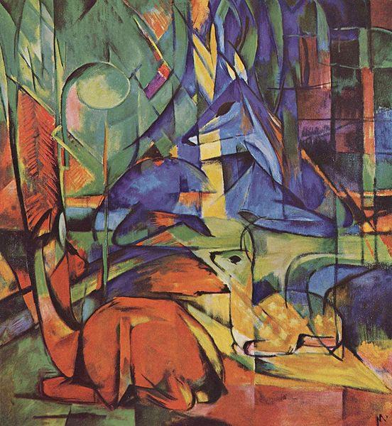 Franz Marc Rehe im Walde (II) oil painting image